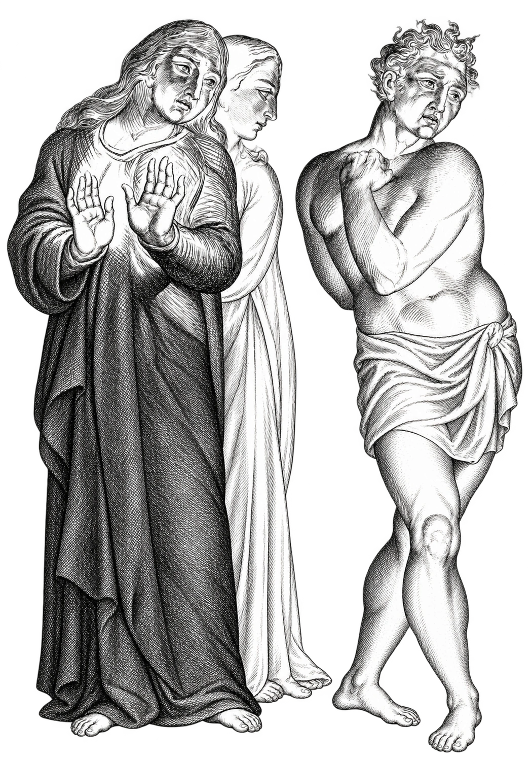 Figuras de uma ilustração de William Blake